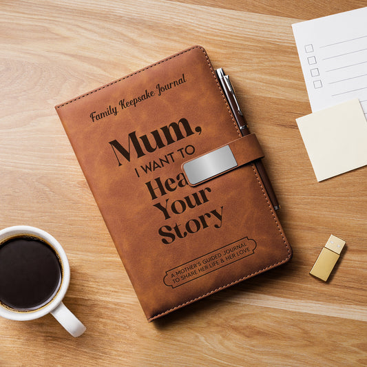 9057MUK2 personalised i want to hear your story leather notebook set for parents and grandparents 9057mo6dmb