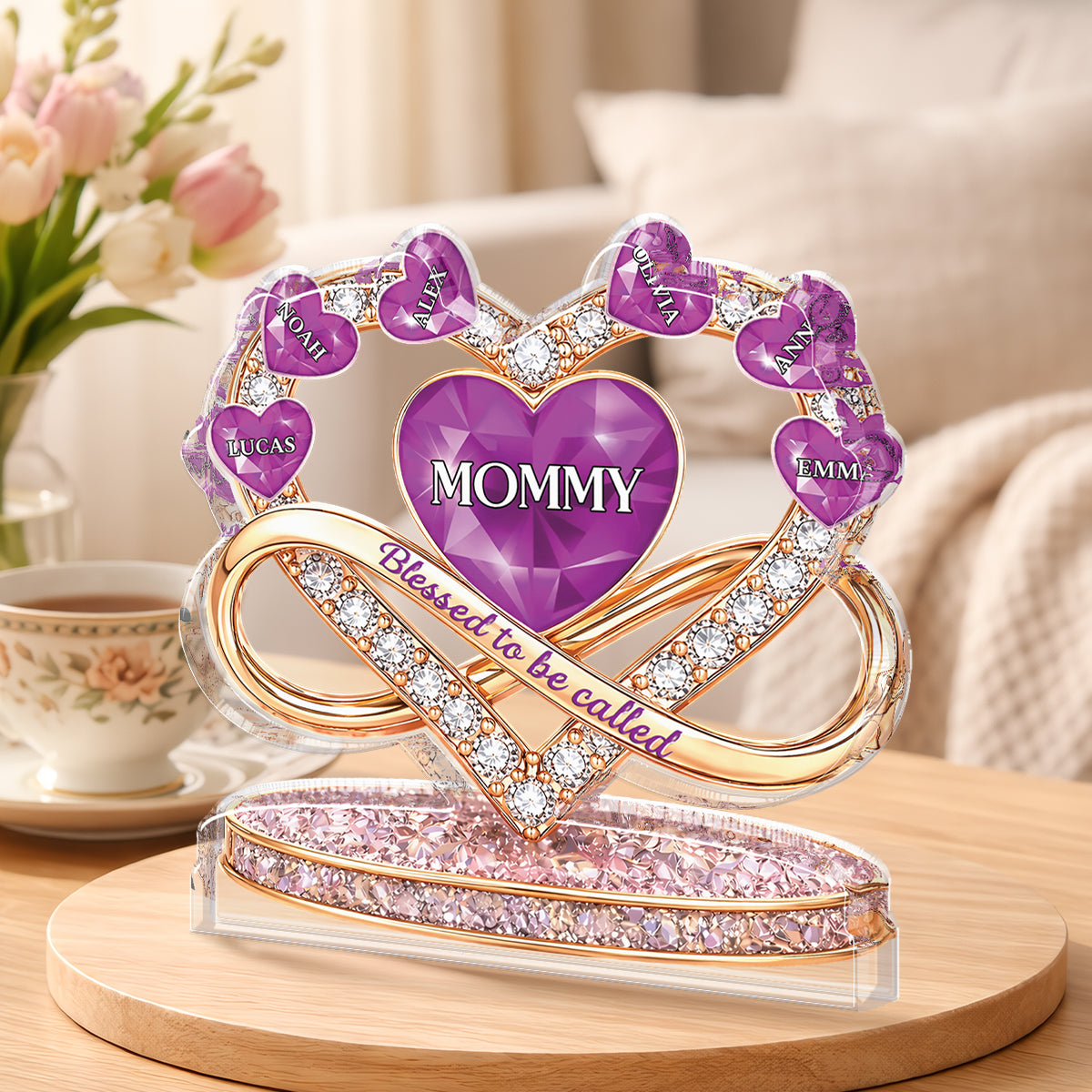 9058AUK1 3d printing effect personalised bless to be called custom shaped acrylic plaque for mumgranny 9058arsvta_1