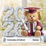 9061AUK1 personalised graduation teddy bear acrylic plaque for himher 9061ar6vta_1