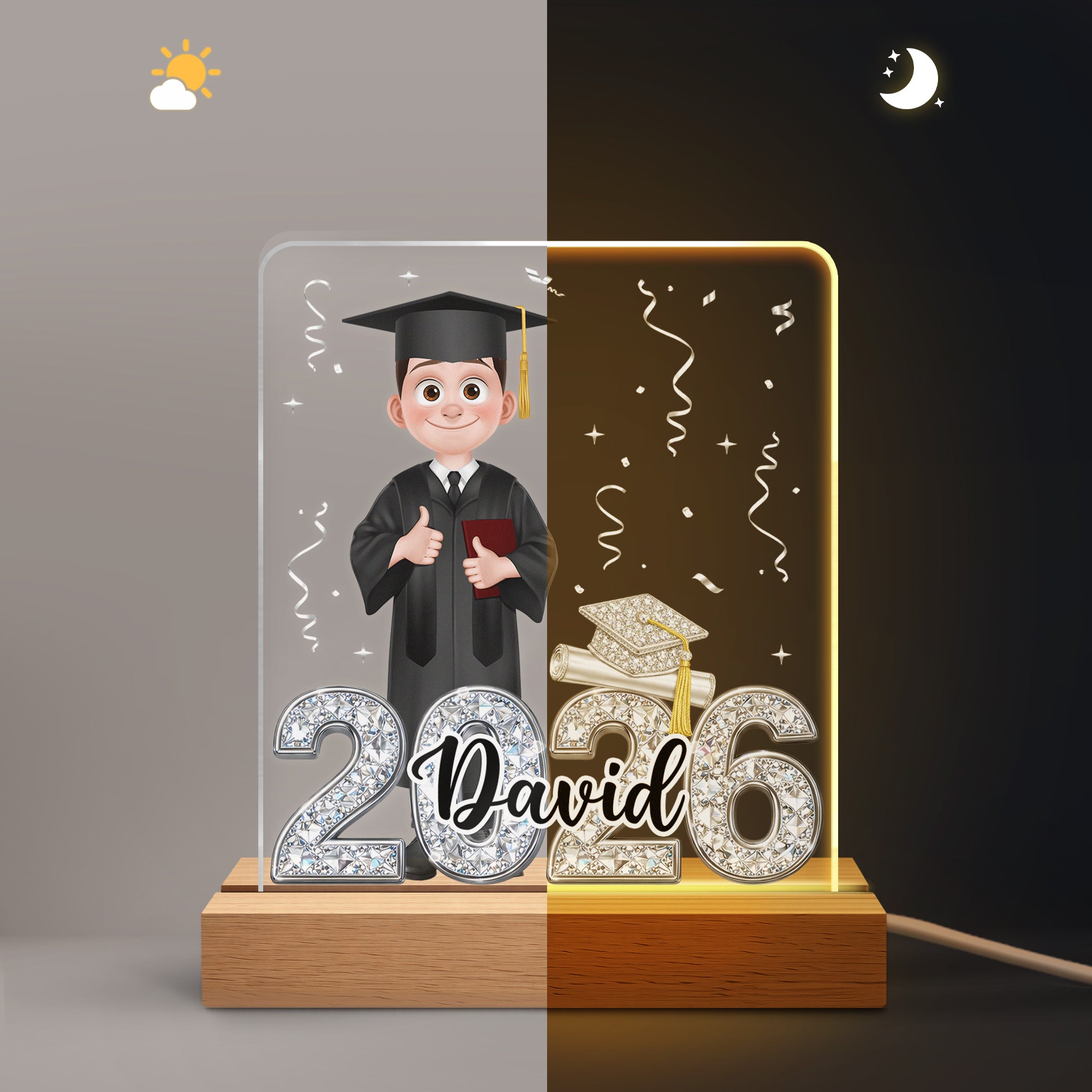 9064LUK2 personalised class of 2026 graduation night light for herhim 9064l6dwa