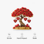 9070AUK3 3d printing effect personalised rose tree shaped acrylic plaque for mumgranny 9070ar6qpa