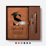9077MUK1 personalised leather notebook and pen set for graduates 9077mo7ms