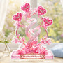 9081AUK1 3d printing effect personalised custom shaped acrylic plaque for a family 9081ar8pci