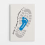 9088CUK1 personalised following in your footsteps canvas for dad and grandad 9088cnpwb