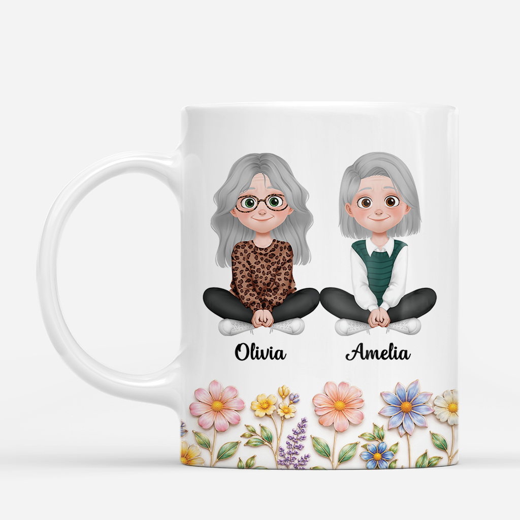 9089MUK2 3d printing effect personalised to my old friend mug for friends 9089m8etf