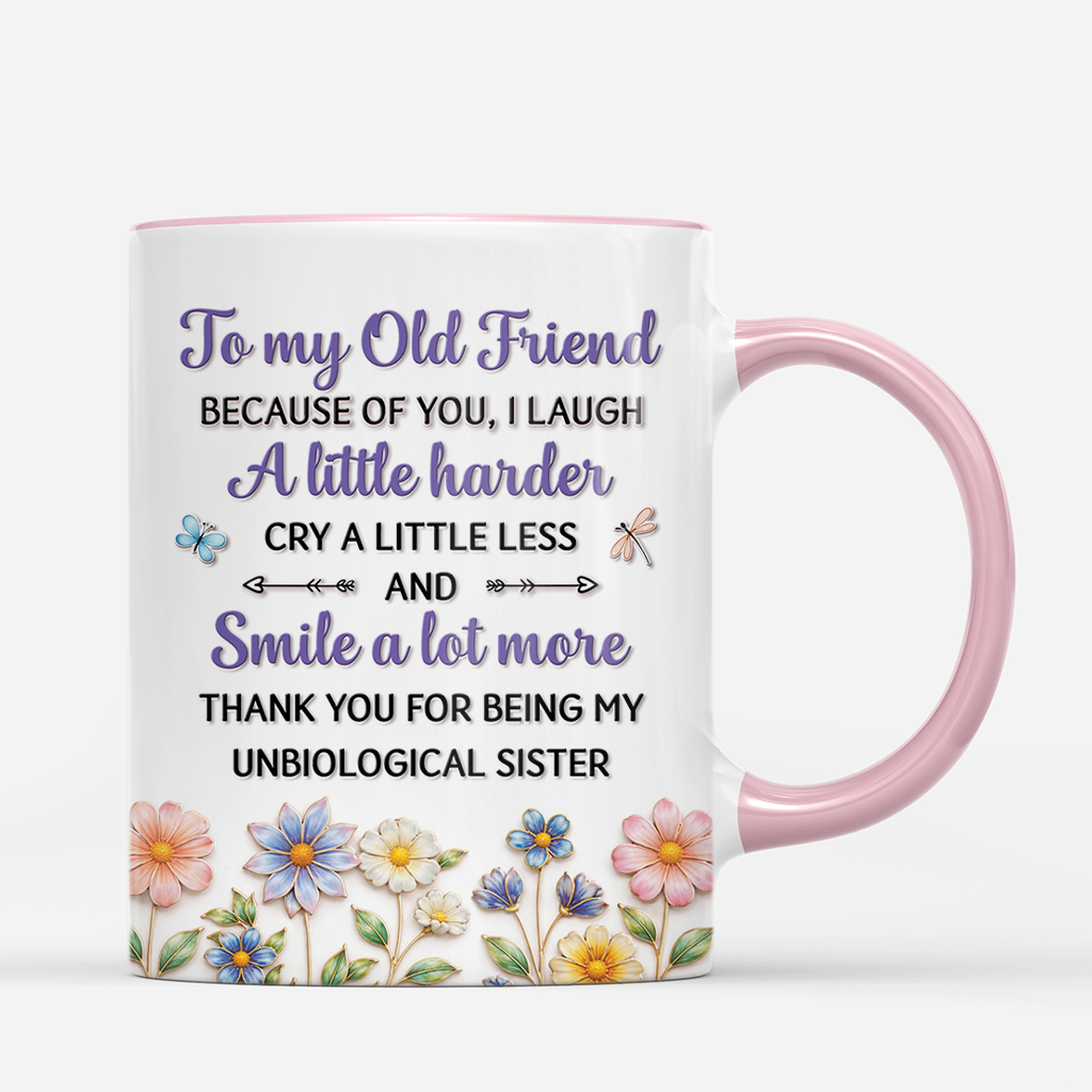 9089MUK3 3d printing effect personalised to my old friend mug for friends 9089m8etf