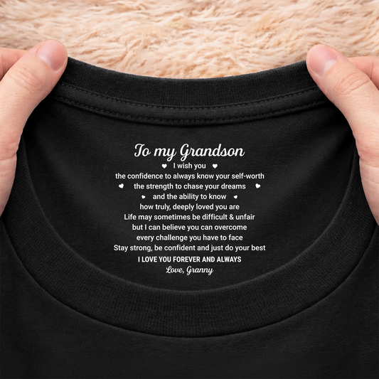 9093AUK2 personalised to my daughter inner neck prin t shirt for sondaughter 9093aa8ema