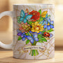 9105MUK2 3d printing effect personalised grandma love bugs garden mug for mumgranny 9105mcqla