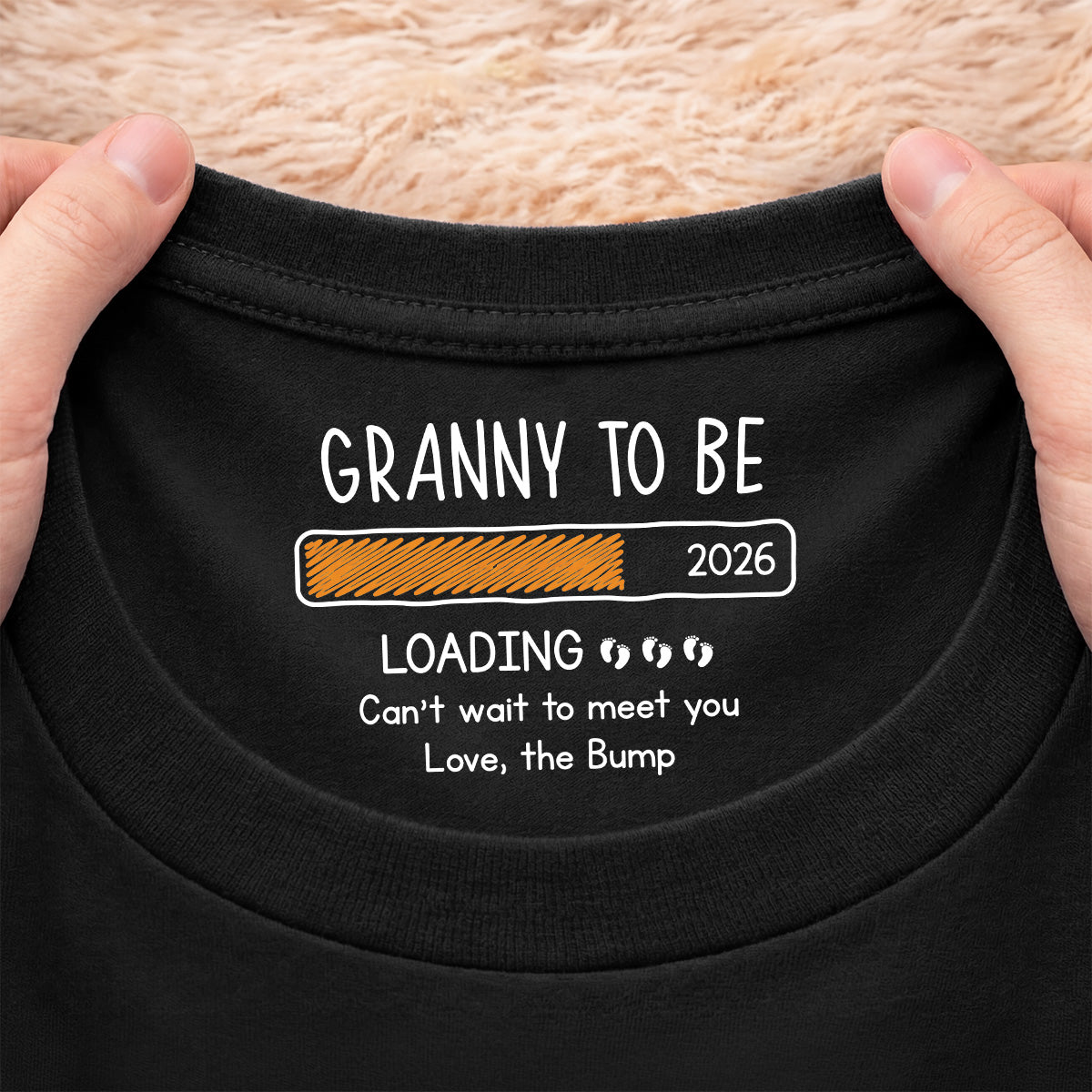 9106AUK2 personalised mumdadgrannygrandad to be inner neck print t shirt for family 9106aa8l5a