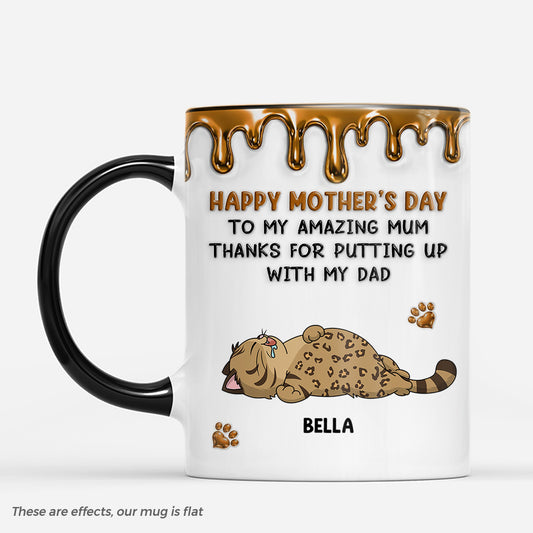 9124MUK1 3d printing effect personalised happy mother_s day to my amazing mum mug for cat mums 9124maysd