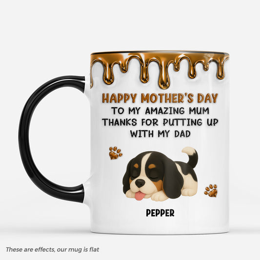 9124MUK1 3d printing effect personalised happy mother_s day to my amazing mum mug for dog mums 9124maysc