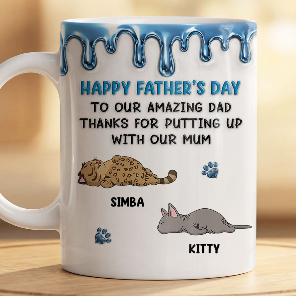 9124MUK2 3d printing effect personalised happy mother_s day to my amazing mum mug for cat mums 9124maysd