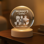 9134LUK2 personalised grannys gang kid photo crystal ball lamp for granny 9134lnf5a