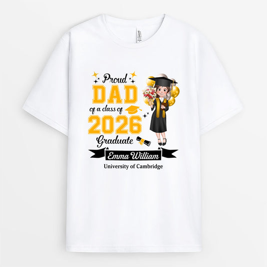 9144AUK1 personalised proud mum of a graduate t shirt for himher 9144aspla