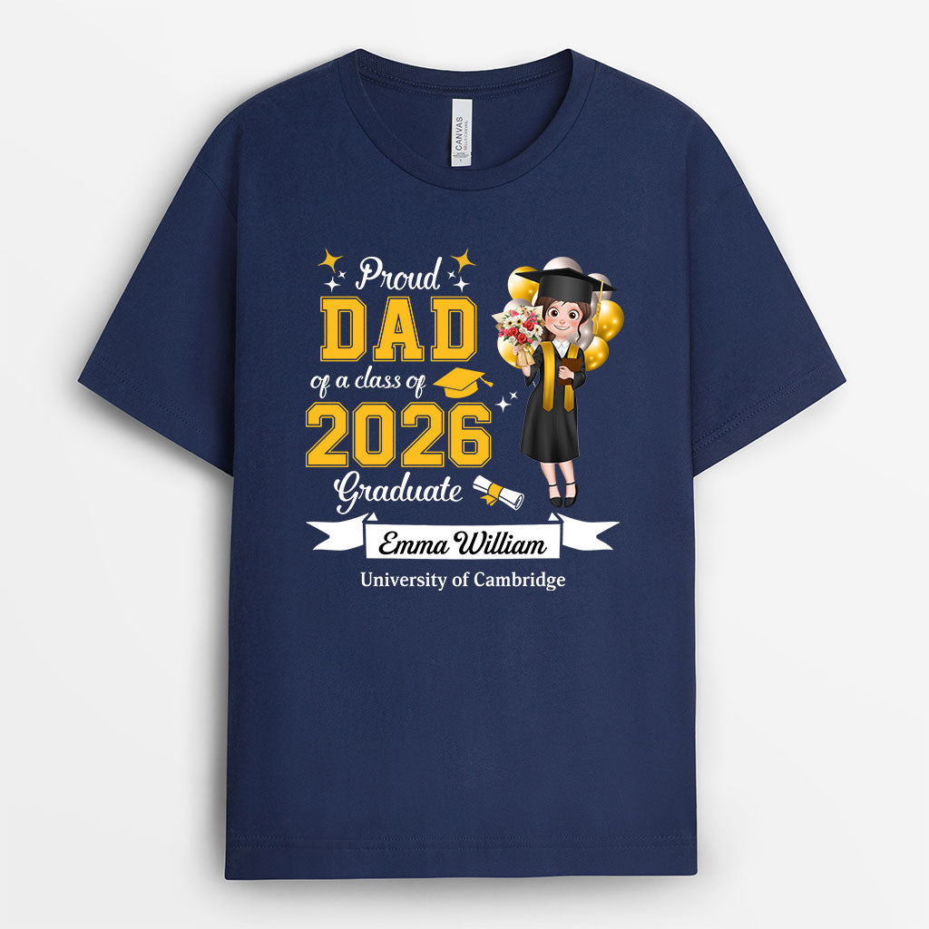 9144AUK2 personalised proud mom of a class t shirt graduation for himher 9144asplb