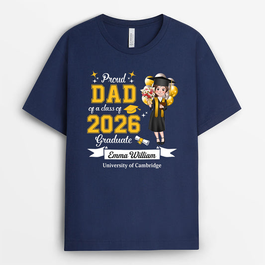 9144AUK2 personalised proud mom of a class t shirt graduation for himher 9144asplb