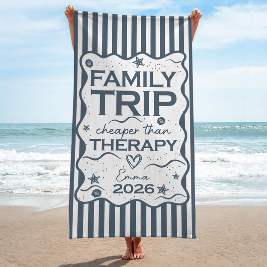 9150BUK2 personalised bestie trip summer beach towel for friends 9150bsctf