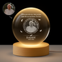 9169LUK1 personalised always loved photo crystal ball lamp for lost of mumdad 9169lsfcb