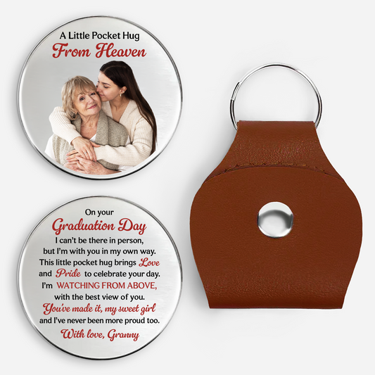 9212AUK1 personalised a little hug from heaven graduation photo pocket hug for himher 9212aj6eza