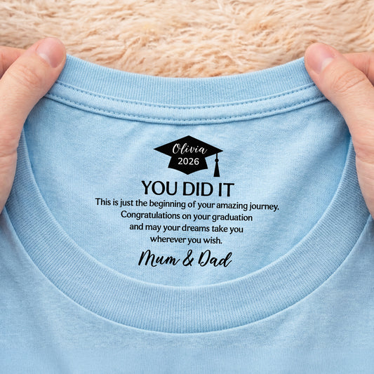 9214AUK2 personalised you did it inside graduation neck print t shirt for herhim 9214aa6dnb