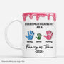 9220MUK1 3d printing effect personalised family of three dog cat mug for pet parents 9220m8qta