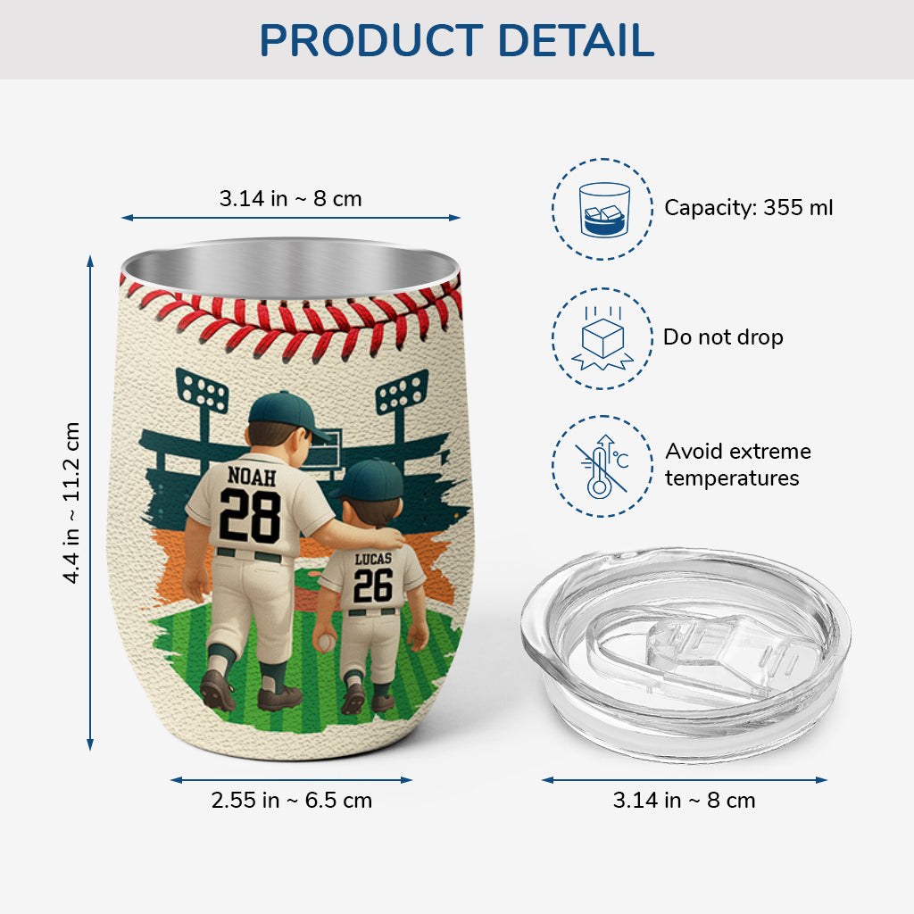 9230TUK3 3d printing effect personalised i caught the best dad baseball tumbler 12oz for dadgrandad 9230tndbb