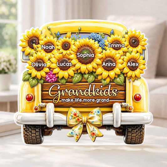9232AUS1 3d printing effect grandkids make life more grand acrylic plaque custom gifts for grandmamom 9232ar8kga