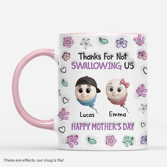 9233MUK1 3d printing effect personalised thanks for not swallowing us mug for parents 9233m8faa