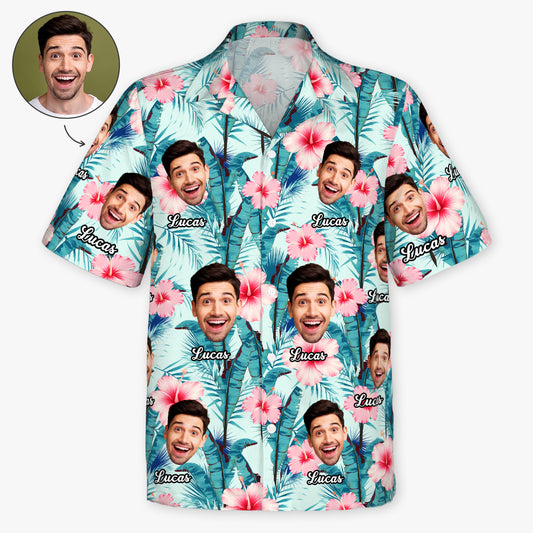 9241AUK1 personalised funny face photo hawaiian shirt for himher 9241aa6dwa