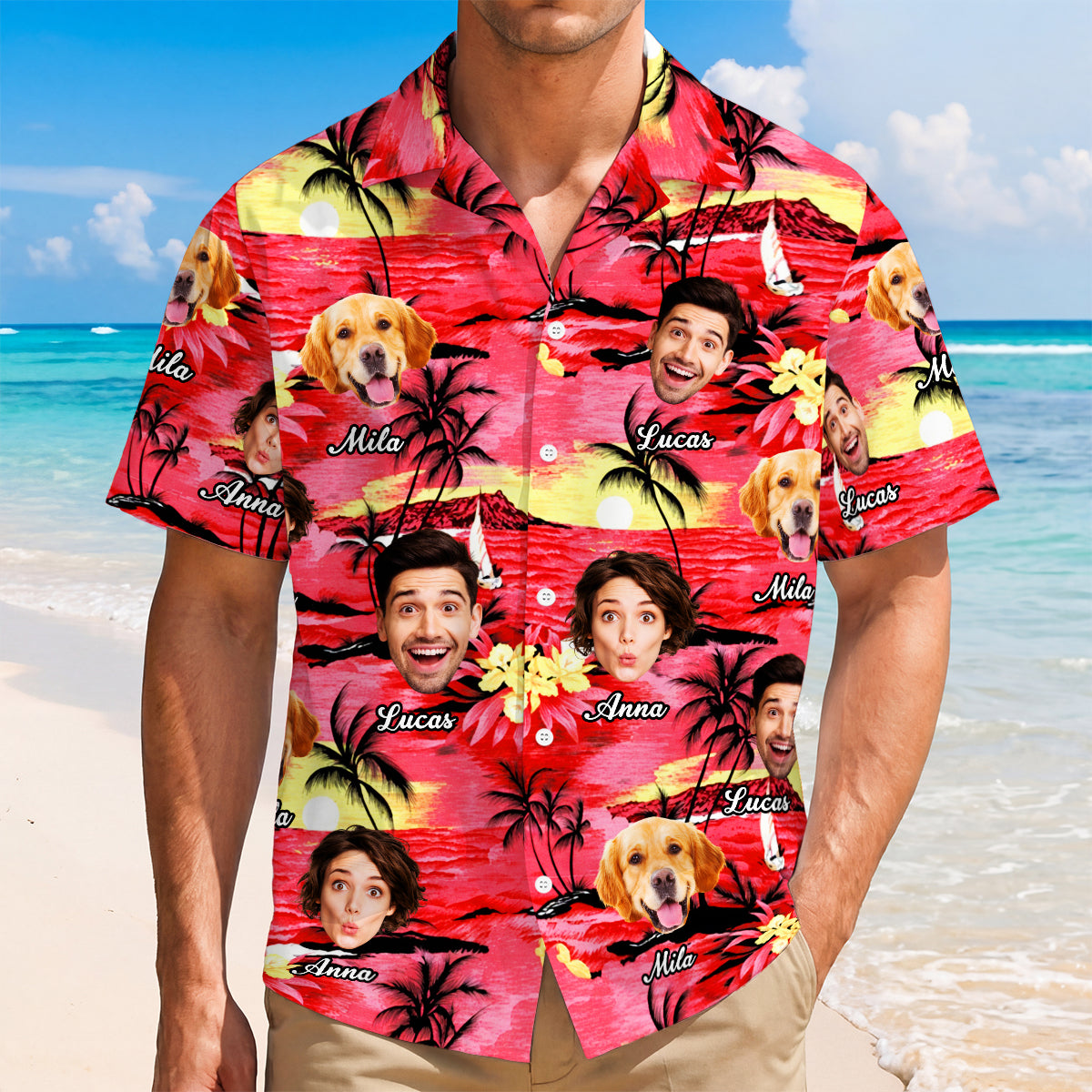 9241AUK2 personalised funny face photo hawaiian shirt for himher 9241aa6dwa
