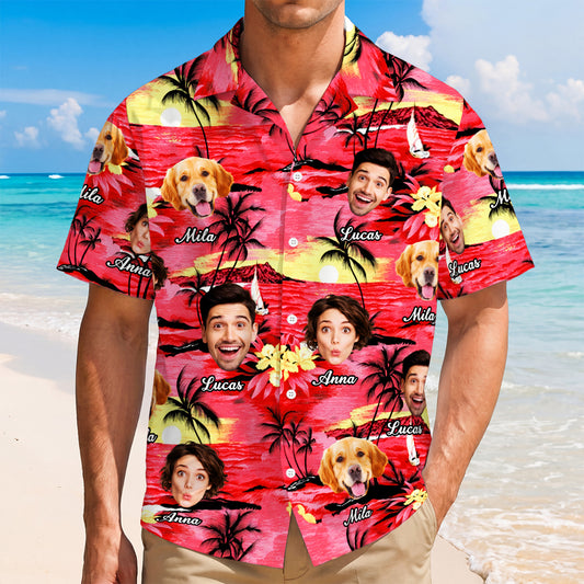 9241AUK2 personalised funny face photo hawaiian shirt for himher 9241aa6dwa
