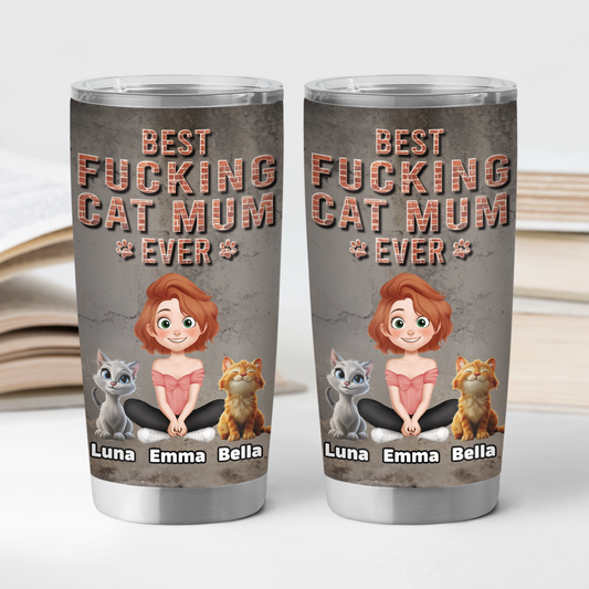 9249TUK2 3d printing effect personalised best cat dad ever tumbler 20oz for cat owners  9249tte1d