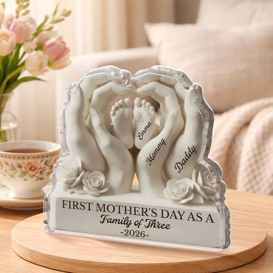 9250AUK2 3d printing effect personalised first fathers day acrylic plaque for new dadmum 9250artekb