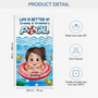 9264BUK3 personalised life is better at pool beach towel for kids 9264bccbk