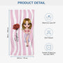 9268BUK3 personalised summer striped beach towel for her 9268bspza