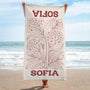 9279BUK1 personalised summer flower beach towel for her 9279bavca_2