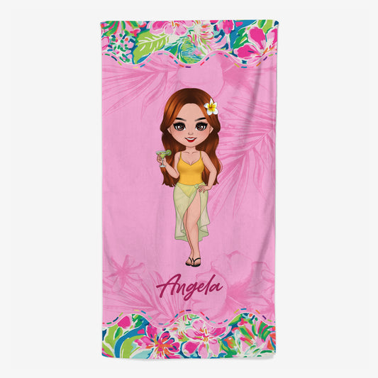 9280BUK1 personalised beach towel with name for her summer 9280bndna