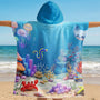9285AUK2 personalised summer kids hooded beach towel for kids 9285ab8dkk