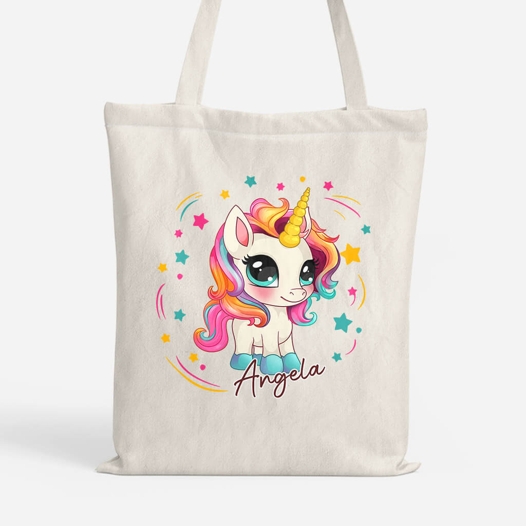 Personalised Unicorn's Name Tote Bag for Kids