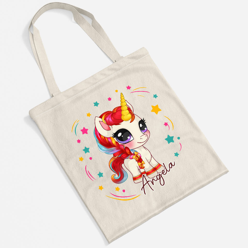 Personalised Unicorn's Name Tote Bag for Kids