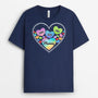 UK0937A3 Personalised T shirts Gifts Heart Grandma Mum