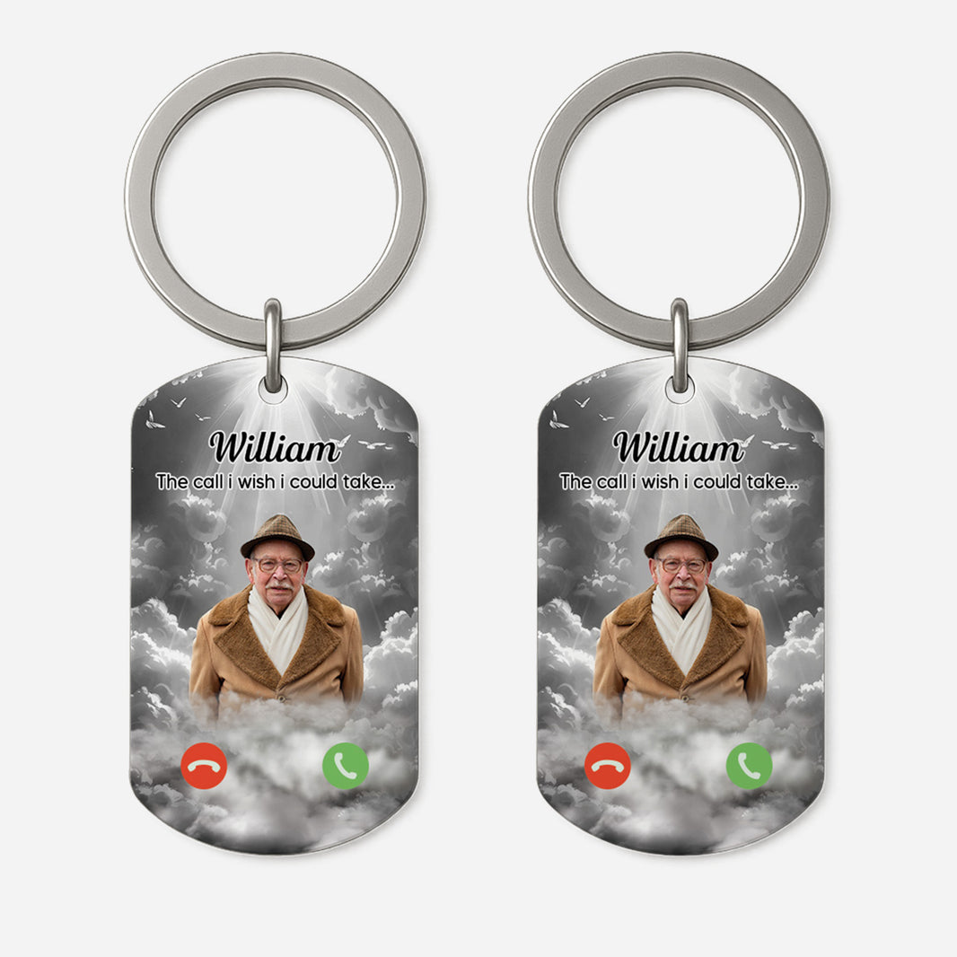Personalised The Call I Wish I Could Take Photo Memorial Keyring ...