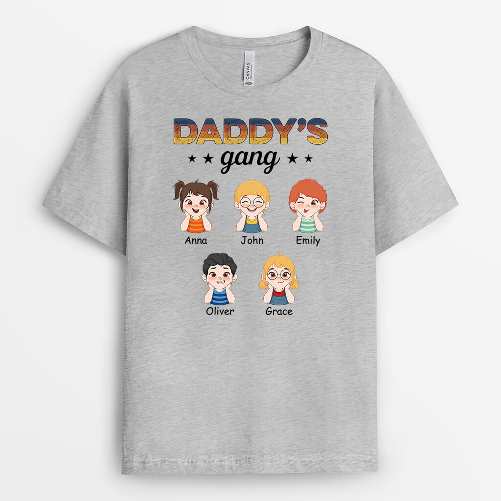 Personalised Best Daddy's Gang T-Shirt