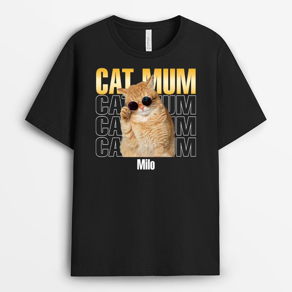 Personalised Cat Dad, Cat Mum T-Shirt