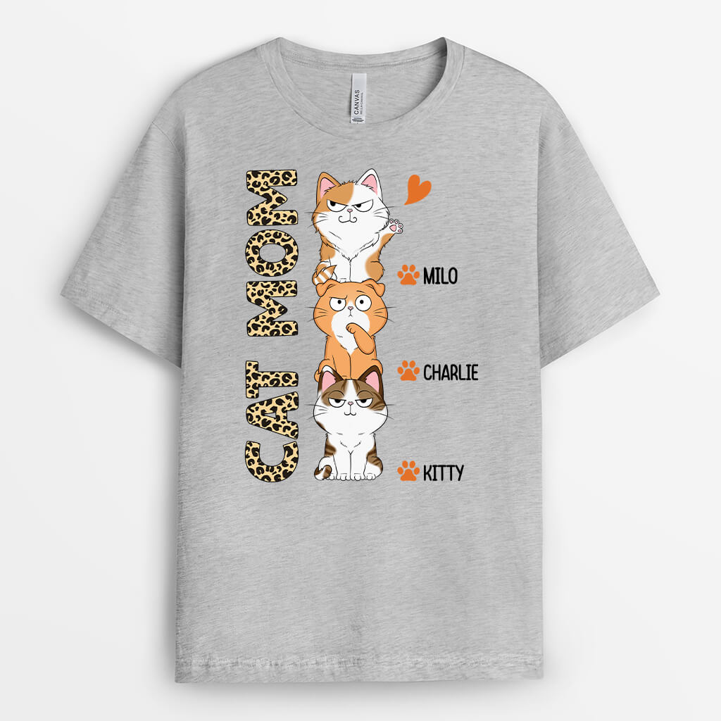 Personalised Best Cat Mum/Cat Dad T-Shirt