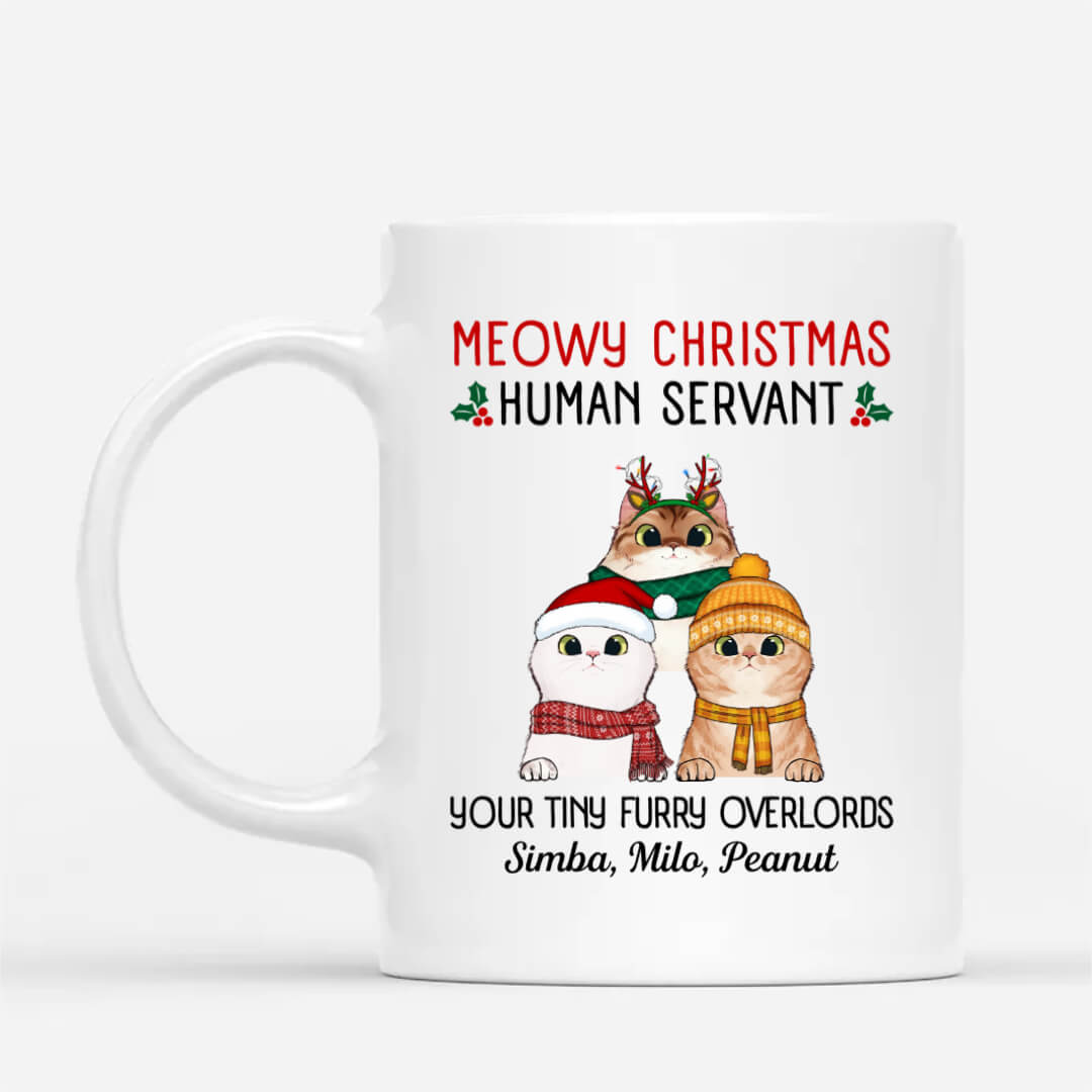 Meowy Christmas - Personalised Gifts | Mug for Cat Lovers Christmas