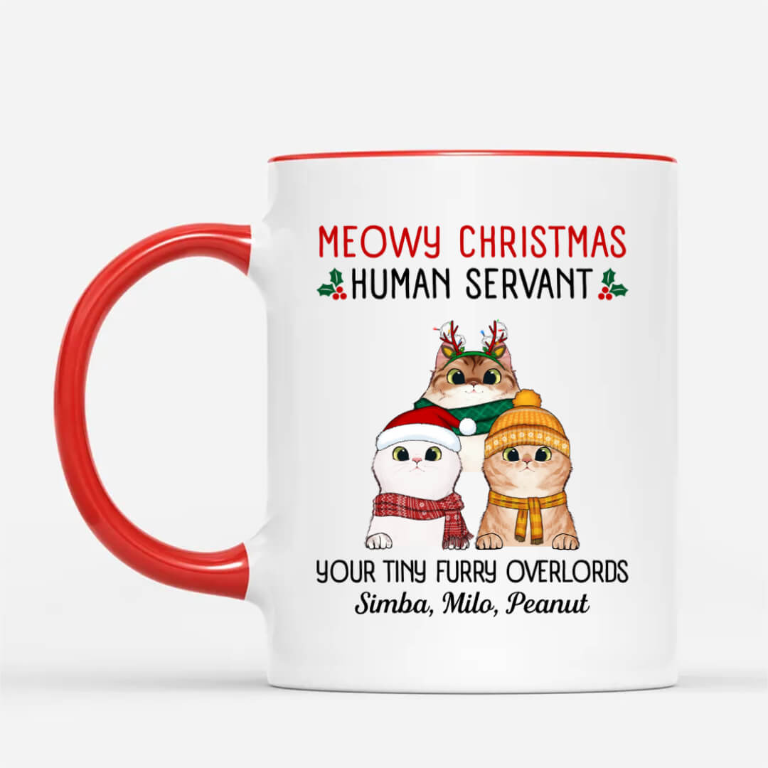 Meowy Christmas - Personalised Gifts | Mug for Cat Lovers Christmas