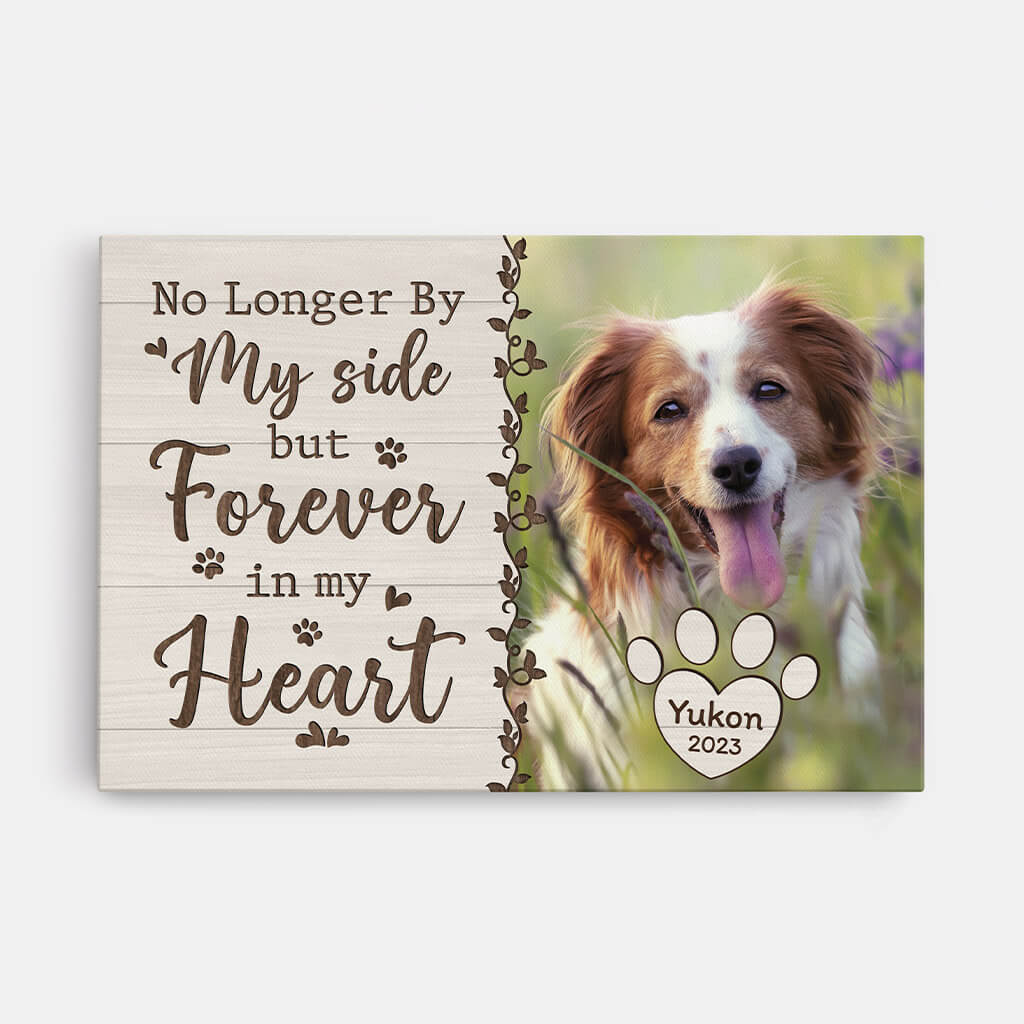 Personalised No Longer By Our Side But Forever In Our Hearts Canvas