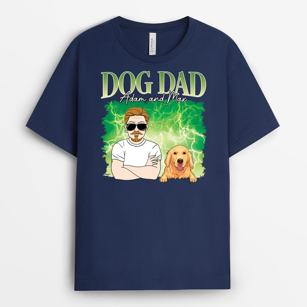 Personalised Best Dog Dad T-Shirt