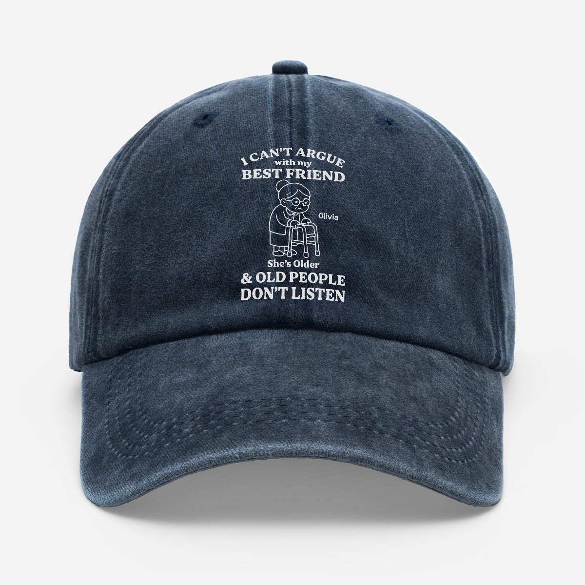 Funny Personalised I Cant Argue With My Best Friend Washed Cotton Cap for Friends 商品缩略图